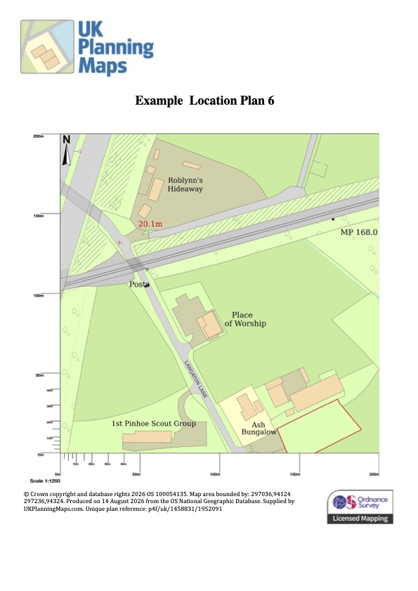 Location plan with the application site too close to the edge and insufficient surrounding roads visible.