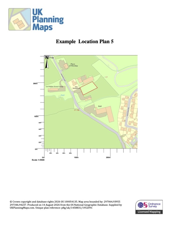 Incorrect rural location plan where the access track has been left outside the red application boundary.