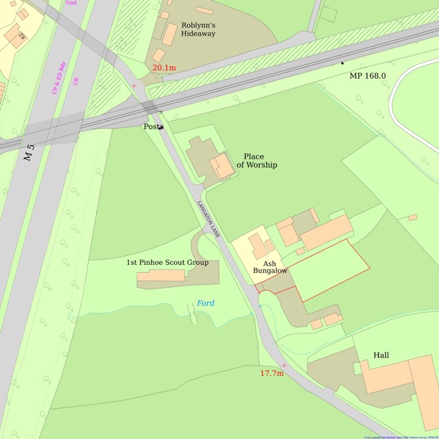 Acceptable red outline for a house with a shared driveway