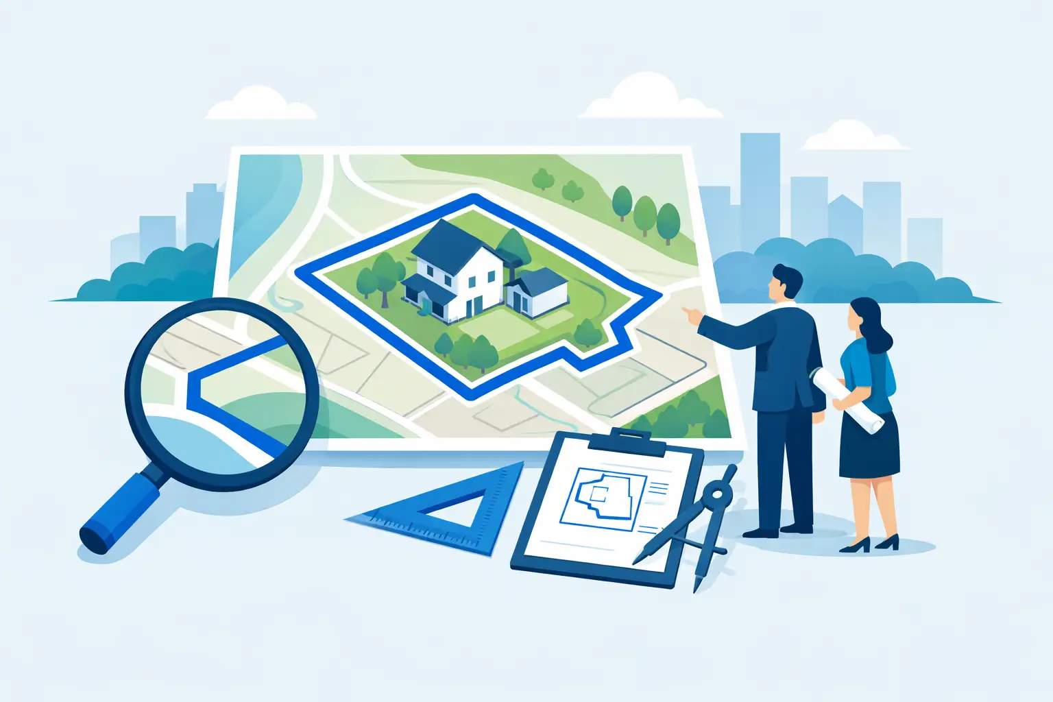 An image of a blue boundary