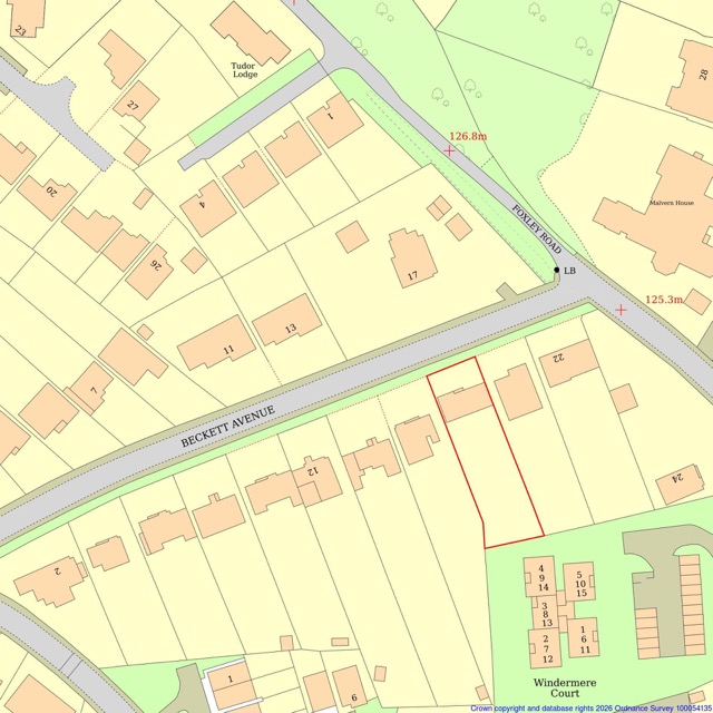 Acceptable red outline for a house extension