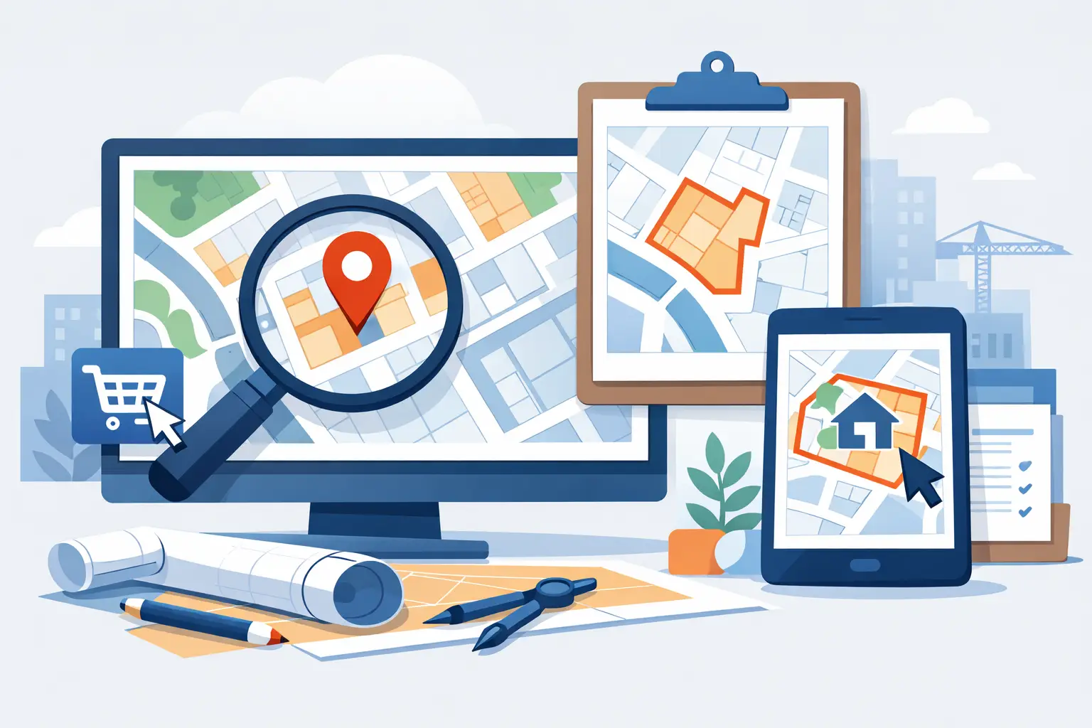 Mapping image showing different devices