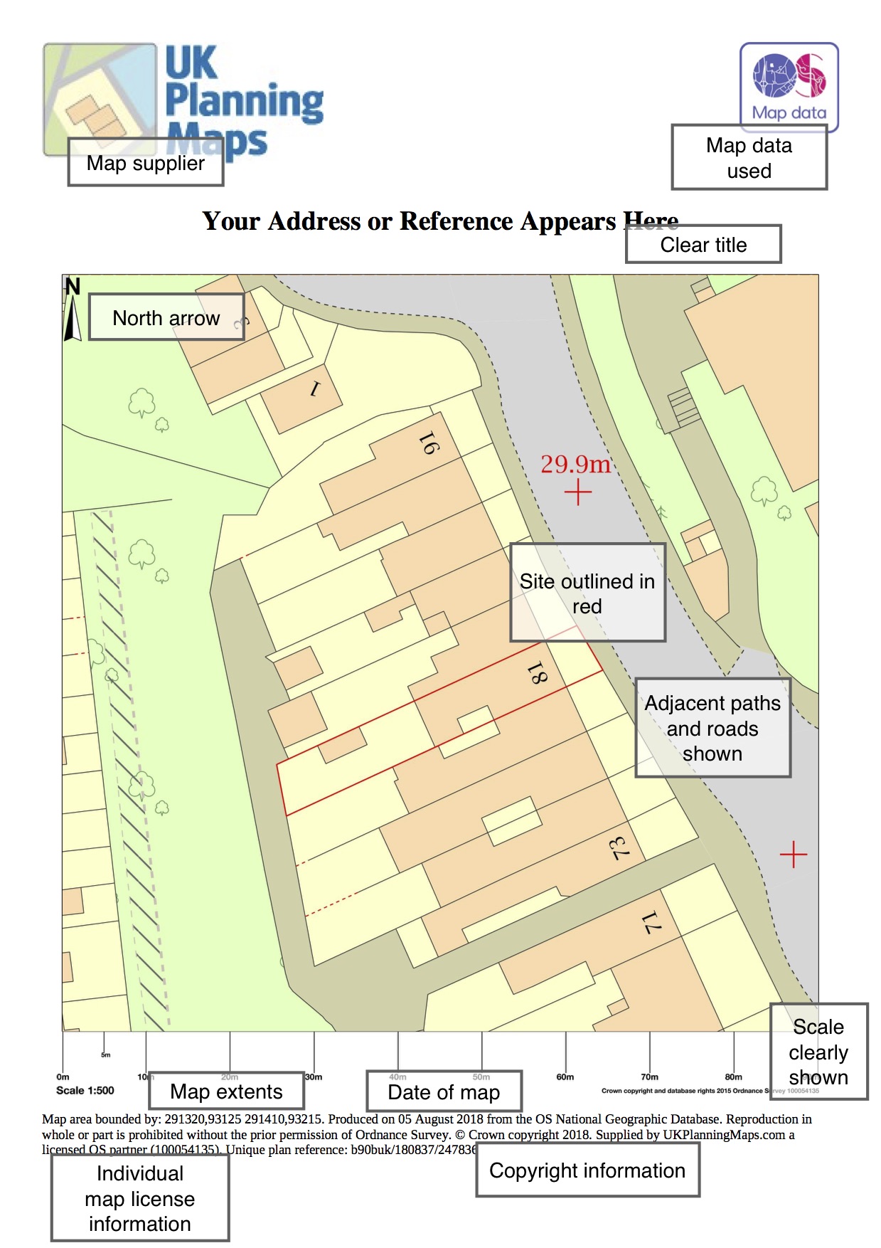 Example of a Block Plan or Site Plan