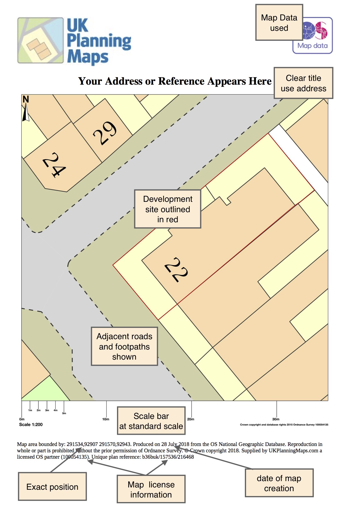 Site Plans From UK Planning Maps Site Plans From UK Planning Maps