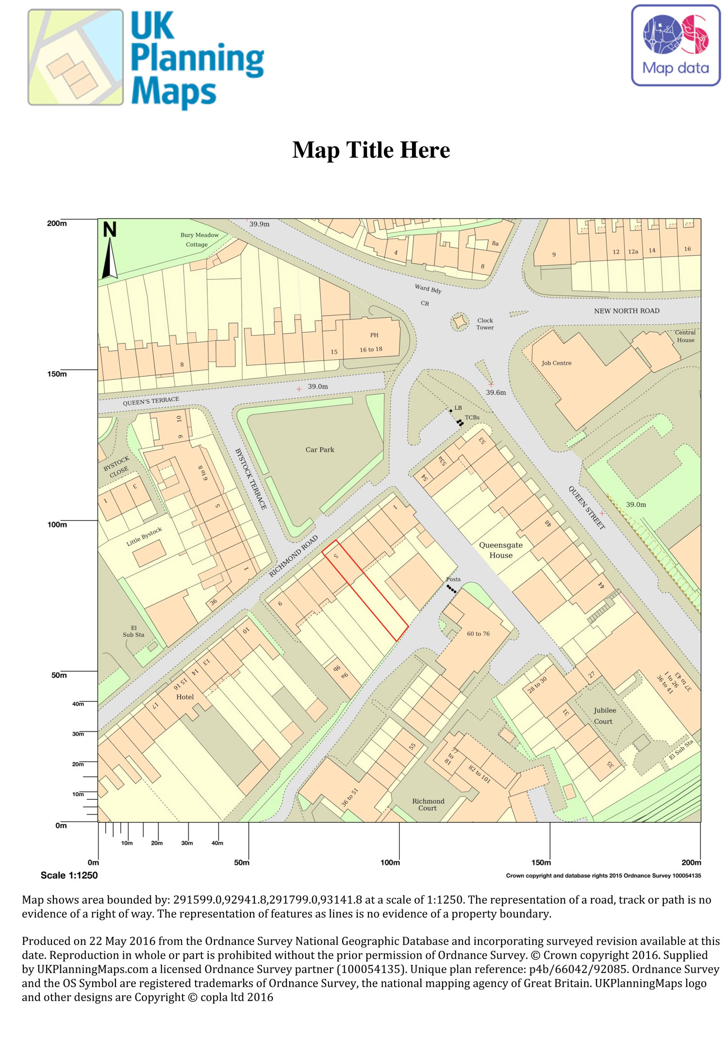 Example approved location plan