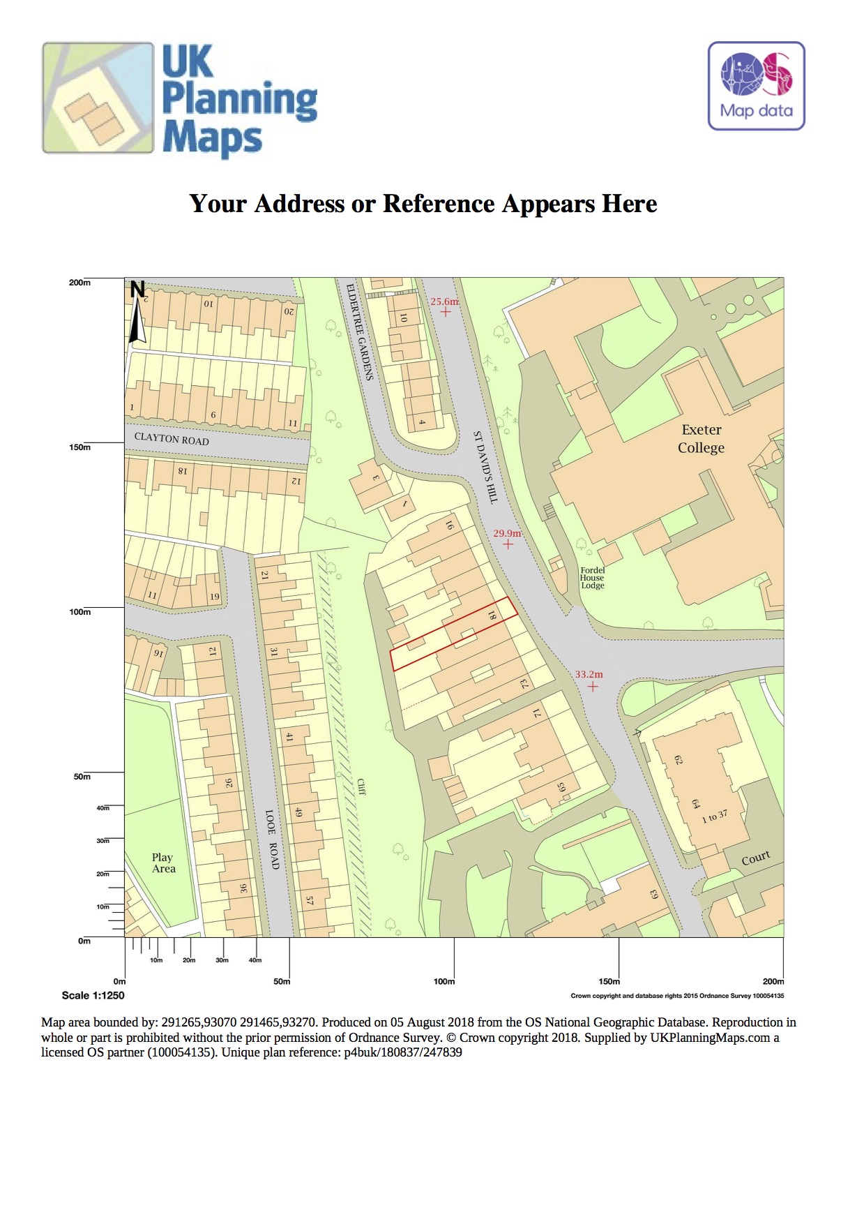 Example location plan